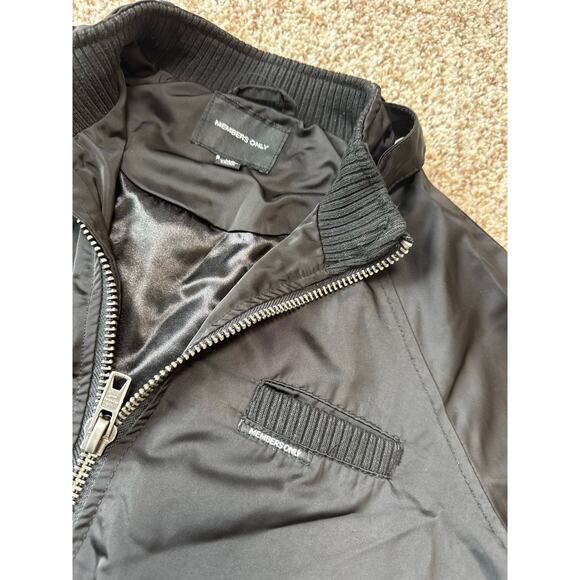 MEMBERS ONLY Classic, Iconic Full zip Jacket/coat; Mens XS, Black 80's inspired - Picture 5 of 16